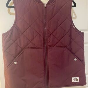 The North Face Maroon Quilted Vest